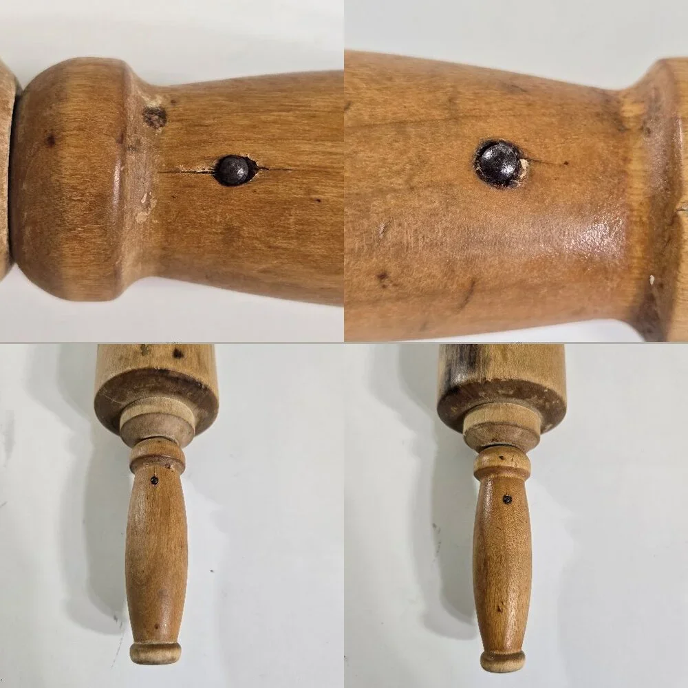 Vintage Wooden Rolling Pin Primitive Rustic Country Baking Kitchen Farmhouse